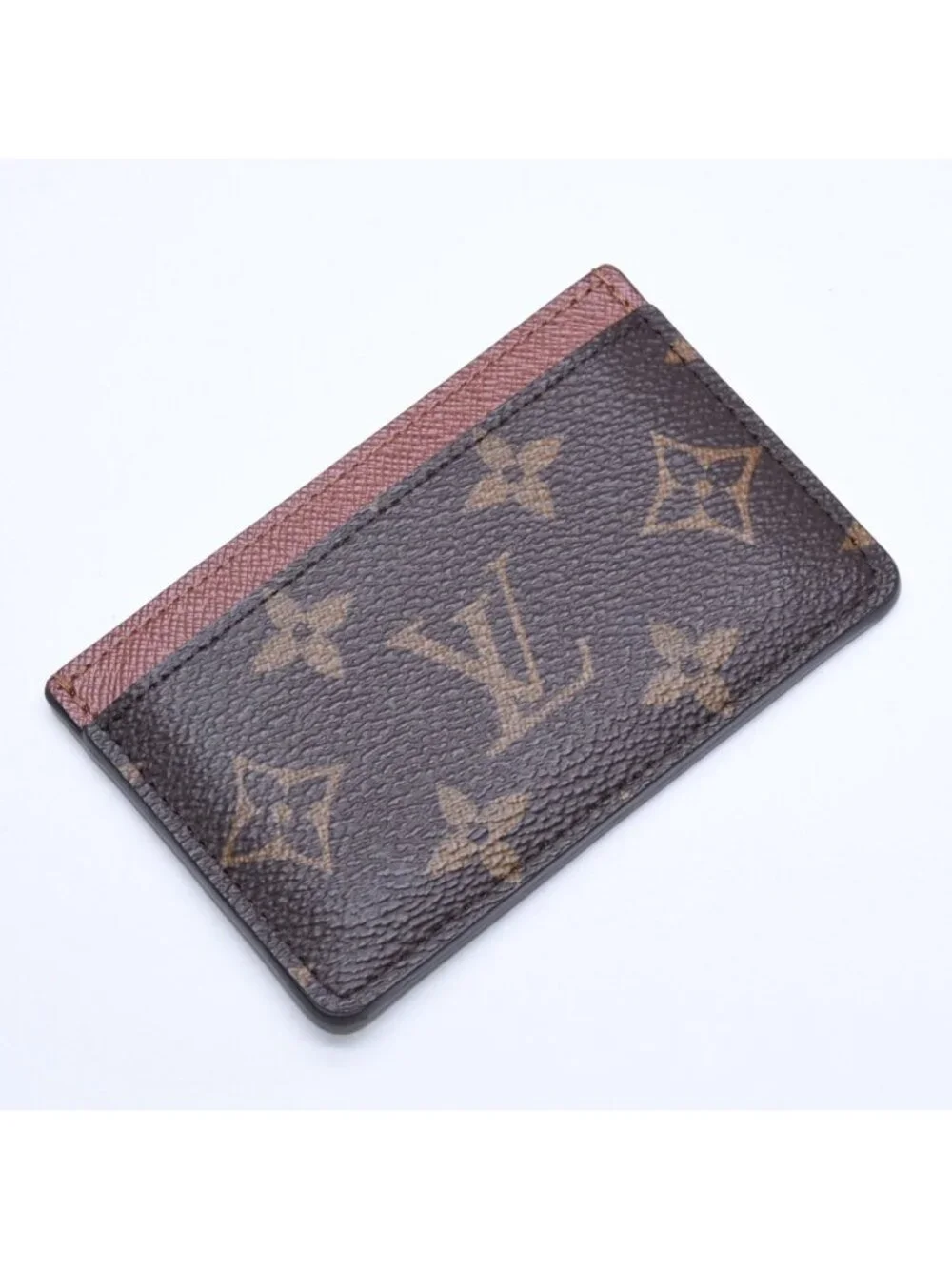 Louis Vuitton Porte Cartes Simple Card Case Monogram Canvas Brown